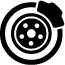 Symbol für Bremsservice, Bremsscheibe mit Bremssattel